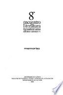 8vo. Encuentro sobre Literatura Ecuatoriana Alfonso Carrasco V.