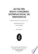 Actas del ... Congreso de la Asociación Internacional de Hispanistas