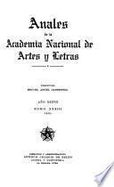 Anales de la Academia Nacional de Artes y Letras