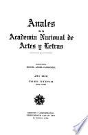 Anales de la Academia Nacional de Artes y Letras