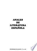 Anales de literatura española