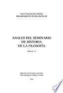 Anales del Seminario de Historia de la Filosofía