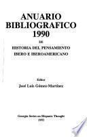 Anuario bibliográfico de historia del pensamiento ibero e iberoamericano