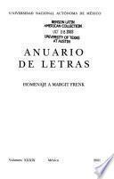 Anuario de letras