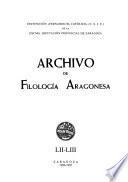 Archivo de filología aragonesa