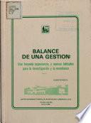 Balance de Una Gestion