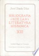 Bibliografía de la literatura hispánica