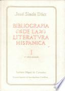 Bibliografía de la literatura hispánica