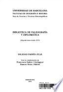 Biblioteca de paleografía y diplomática