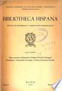 Bibliotheca Hispana; Revista de Información y Orientación Bibliográficas. Sección 1