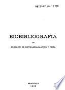 Biobibliografía de Joaquín de Entrambasaguas y Peña