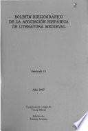 Boletín bibliográfico de la Asociación Hispánica de Literatura Medieval