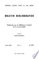 Boletín bibliográfico