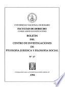 Boletín del Centro de Investigaciones de Filosofía Jurídica y Filosofía Social