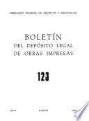 Boletín del depósito legal de obras impresas