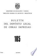 Boletín del deposito legal de obras impresas