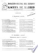 Boletín oficial del estado: Gaceta de Madrid