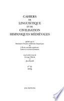 Cahiers de linguistique et de civilisation hispaniques médiévales