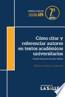 Cómo citar y referenciar autores en textos académicos universitarios