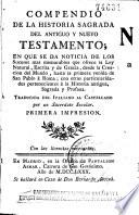 Compendio de la historia sagrada del Antiguo y Nuevo Testamento