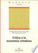 Crítica a la economía ortodoxa