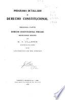 Derecho constitucional peruano: Programa detallado de derecho constitucional