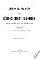 Diario de sesiones de las Córtes constituyentes