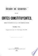 Diario de sesiones de las Córtes constituyentes