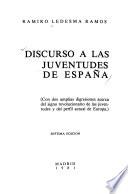 Discurso a las juventudes de España