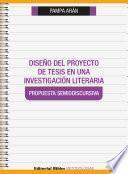 Diseño del proyecto de tesis en una investigación literaria