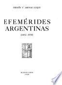 Efemérides argentinas, 1492-1959