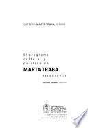 El programa cultural y político de Marta Traba