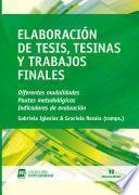 Elaboración de tesis, tesinas y trabajos finales