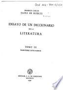 Ensayo de un diccionario de la literatura: Escritores extranjeros