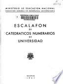 Escalafón de catedráticos numerarios de universidad