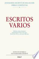 Escritos varios (1927-1974). Edición crítico-histórica