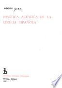 Fonética acústica de la lengua española