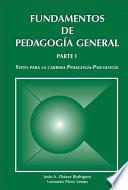 Fundamentos de Pedagogía General Parte 1