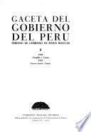 Gaceta del gobierno del Peru