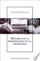 Historia de la inmigración en la Argentina