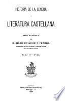 Historia de la lengua y literatura castellana