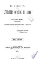 Historia de la literatura colonial de Chile