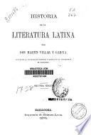 Historia de la literatura latina