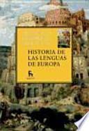 Historia de las lenguas de Europa