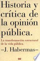 Historia y crítica de la opinión pública