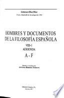 Hombres y documentos de la filosofía española