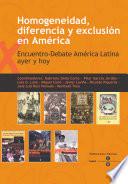 Homogeneidad, diferencia y exclusión en América