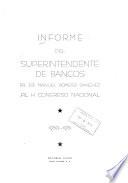 Informe del Superintendente de Bancos