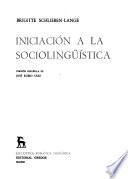 Iniciación a la sociolingüística