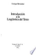 Introducción a la lingüística del texto